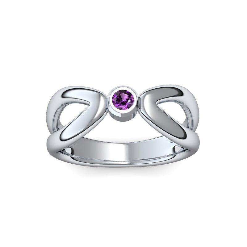 Ring Unendlichkeit Platin Amethyst