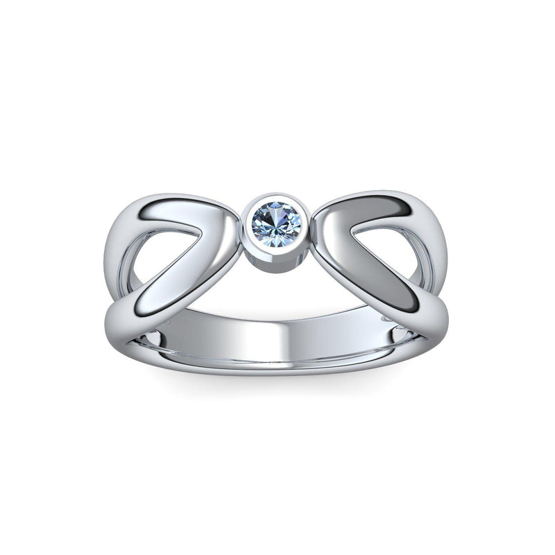 Ring Unendlichkeit Platin Blautopas