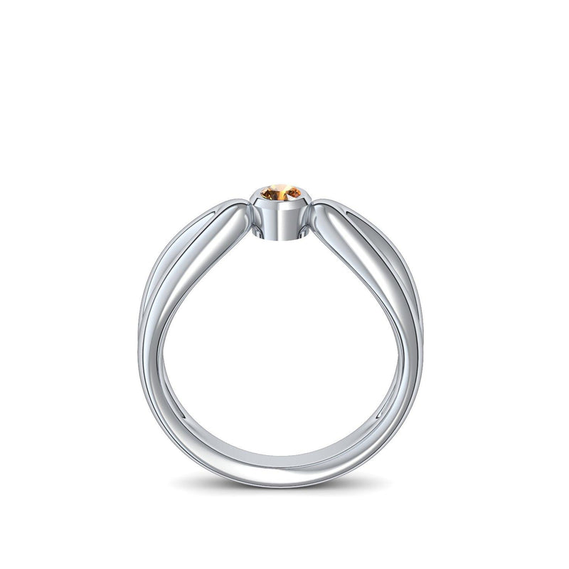 Ring Unendlichkeit Platin Citrin