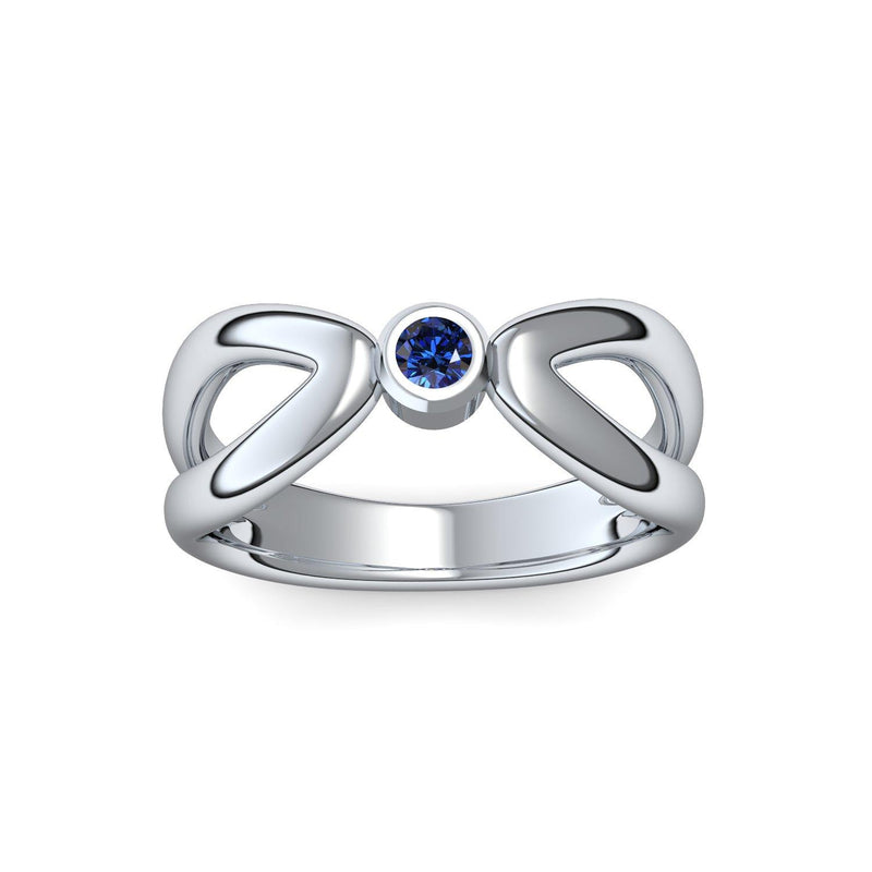 Ring Unendlichkeit Platin Saphir