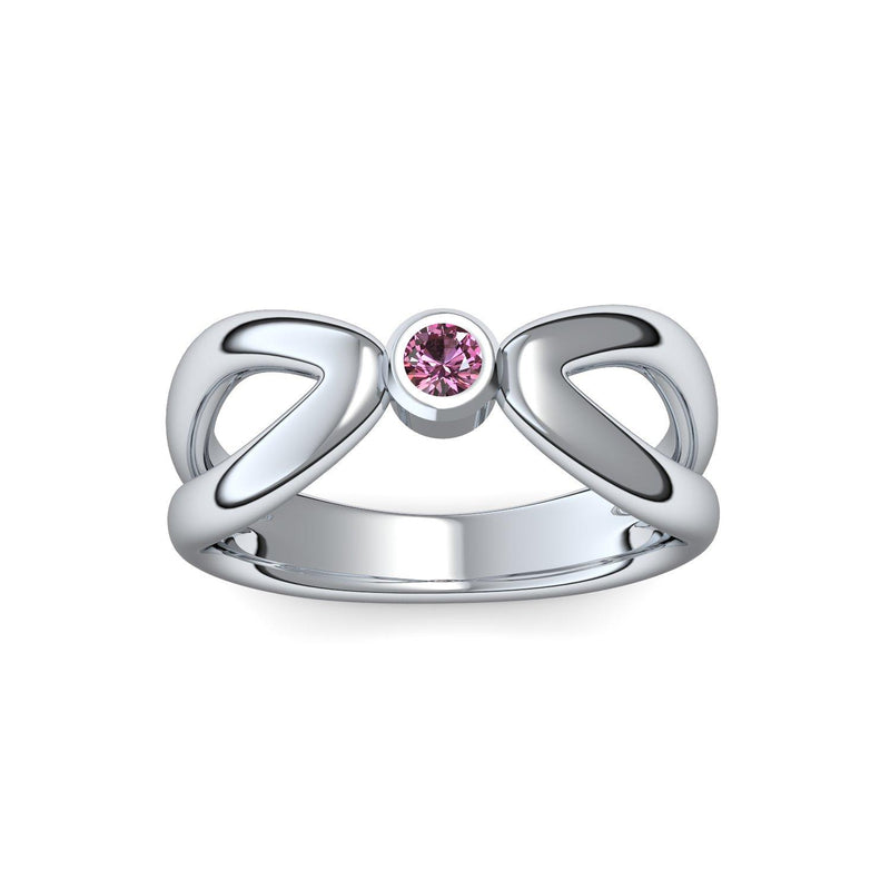 Ring Unendlichkeit Platin Turmalinpink