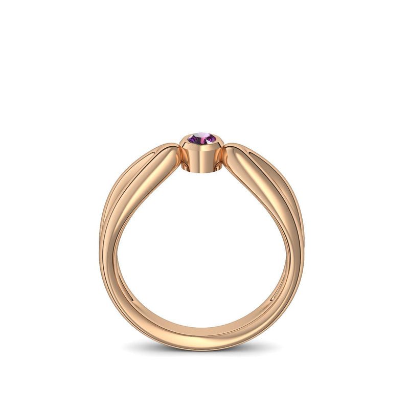 Ring Unendlichkeit Rosegold Amethyst