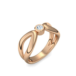 Ring Unendlichkeit Rosegold Aquamarin