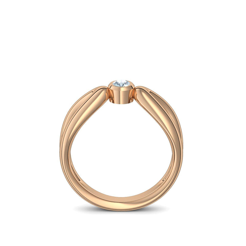 Ring Unendlichkeit Rosegold Aquamarin