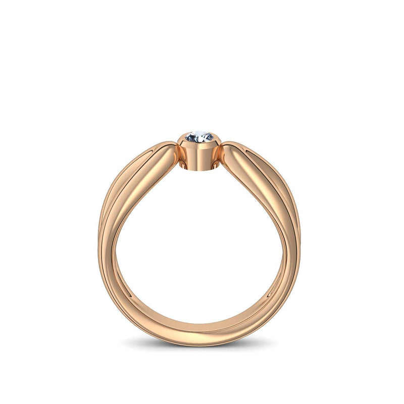 Ring Unendlichkeit Rosegold Blautopas