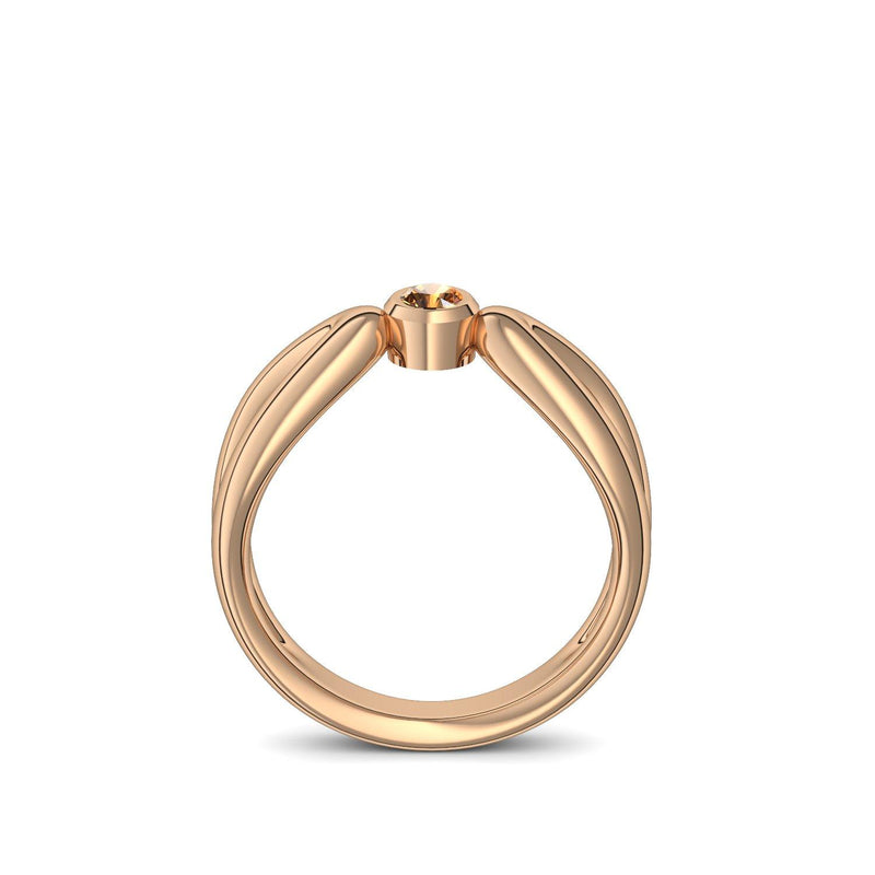 Ring Unendlichkeit Rosegold Citrin