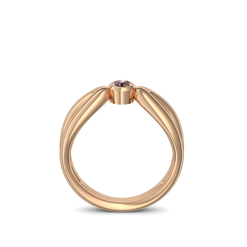 Ring Unendlichkeit Rosegold Granat