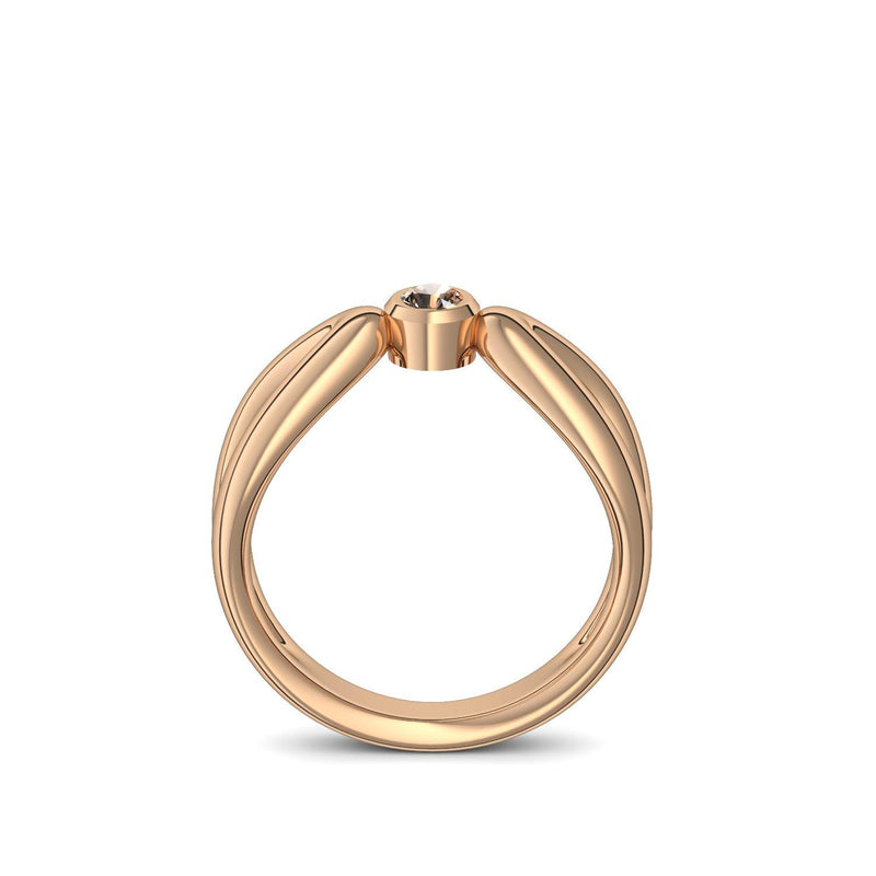 Ring Unendlichkeit Rosegold Rauchquarz