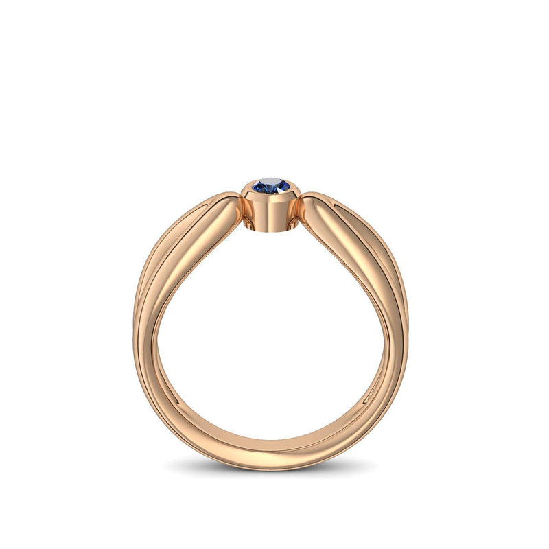 Ring Unendlichkeit Rosegold Saphir