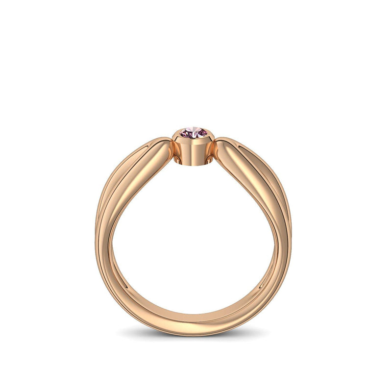 Ring Unendlichkeit Rosegold Turmalinpink