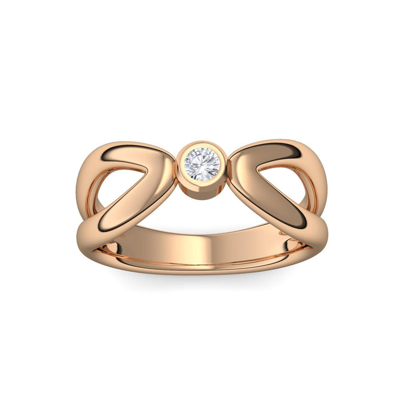 Ring Unendlichkeit Rosegold Zirkonia