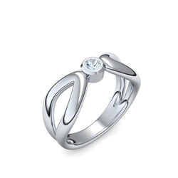 Ring Unendlichkeit Silber Aquamarin