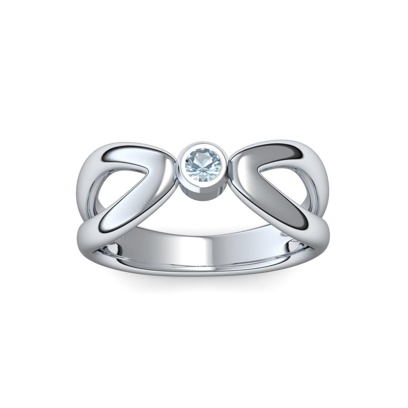 Ring Unendlichkeit Silber Aquamarin