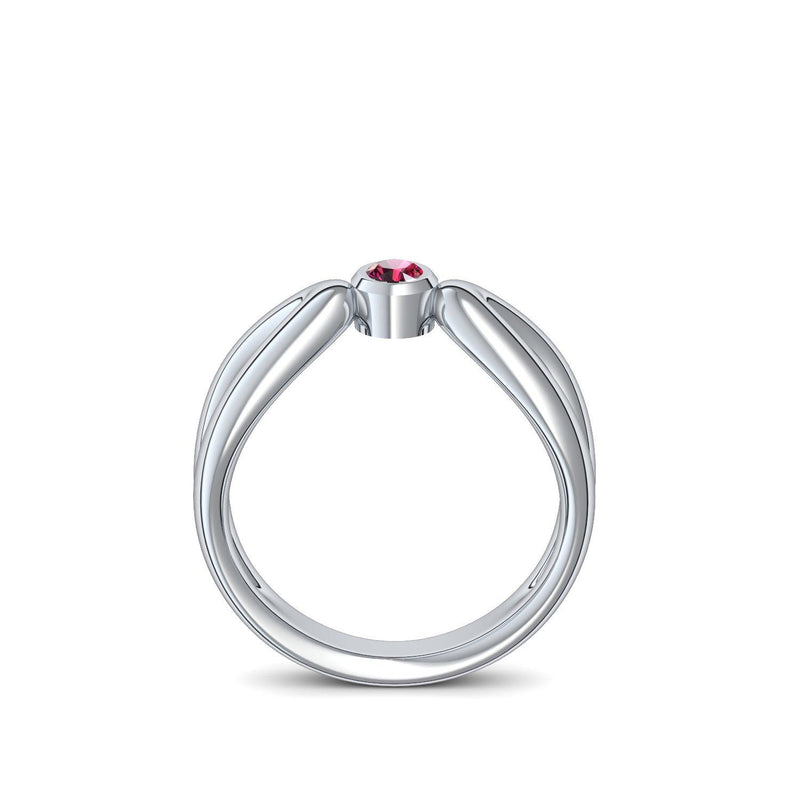 Ring Unendlichkeit Silber Rubin