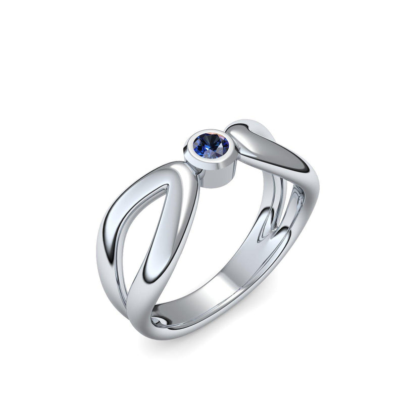 Ring Unendlichkeit Silber Saphir