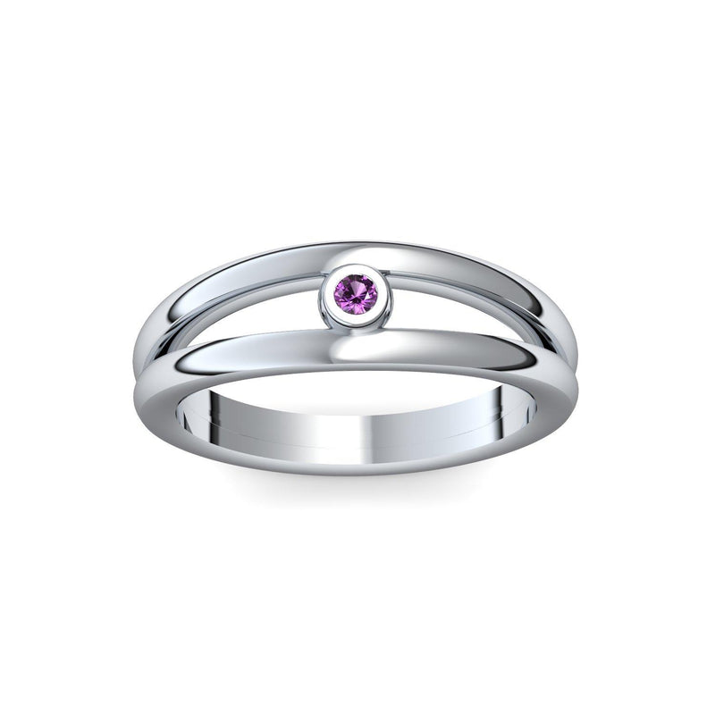 Ring Verlobung Platin Amethyst