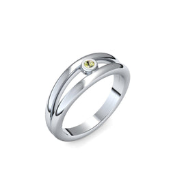 Ring Verlobung Platin Peridot