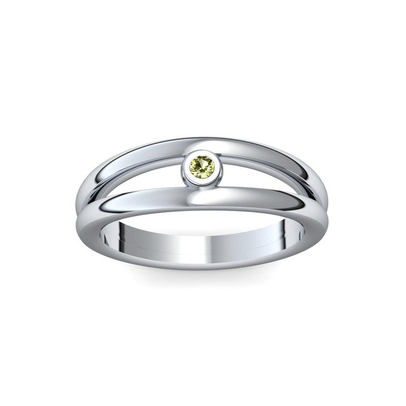 Ring Verlobung Platin Peridot