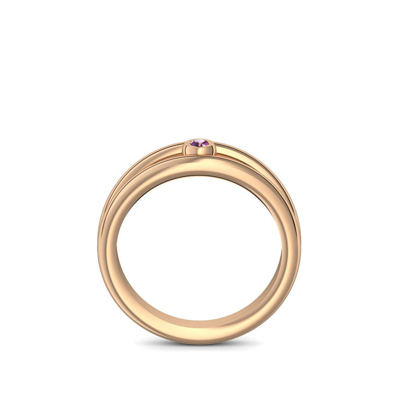 Ring Verlobung Rosegold Amethyst