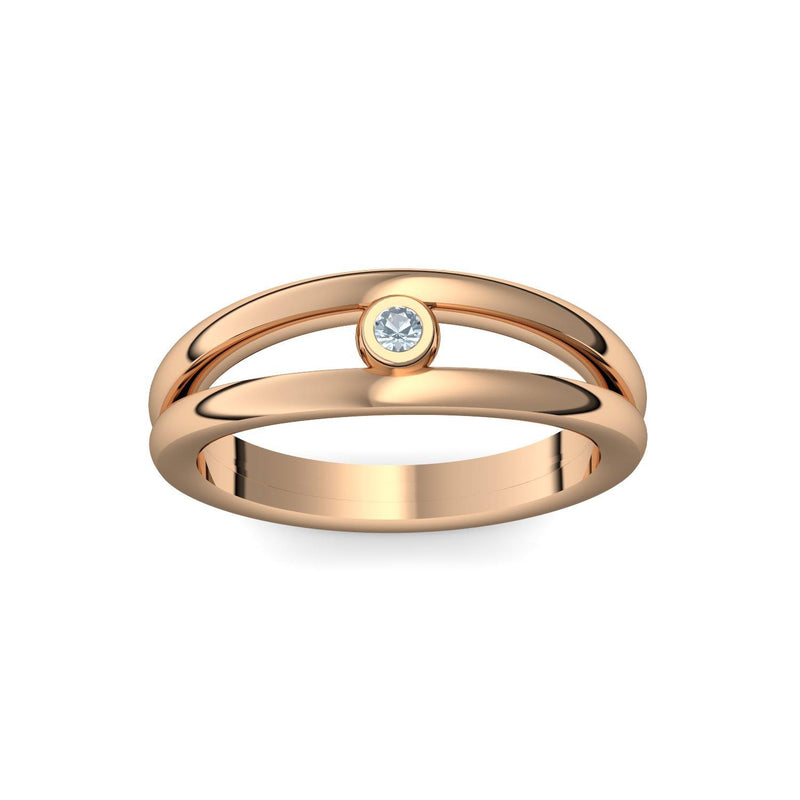 Ring Verlobung Rosegold Aquamarin