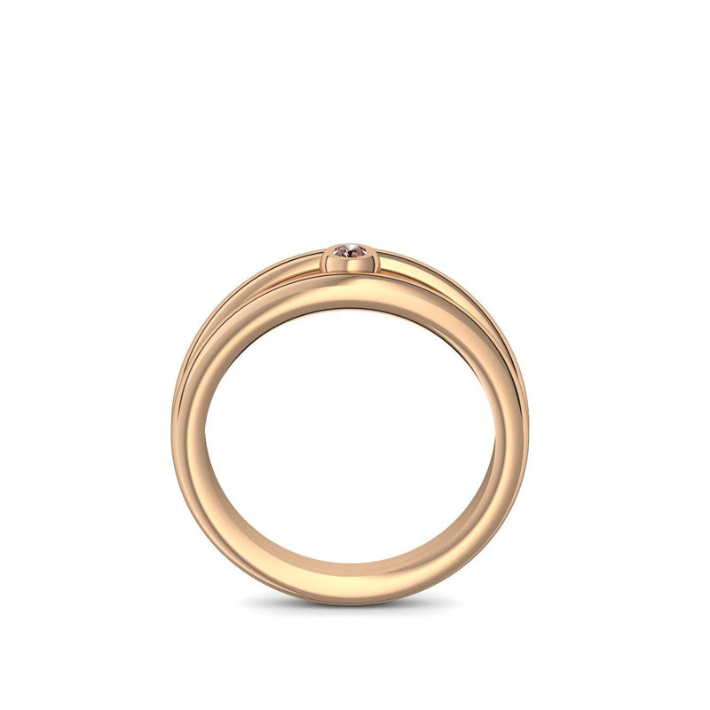 Ring Verlobung Rosegold Granat