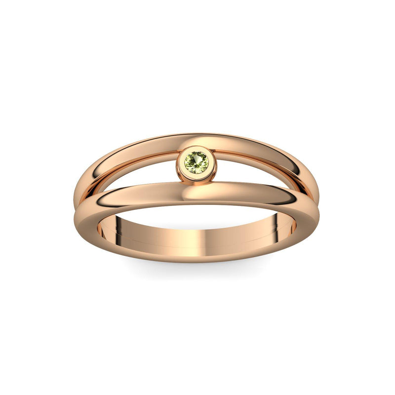 Ring Verlobung Rosegold Peridot