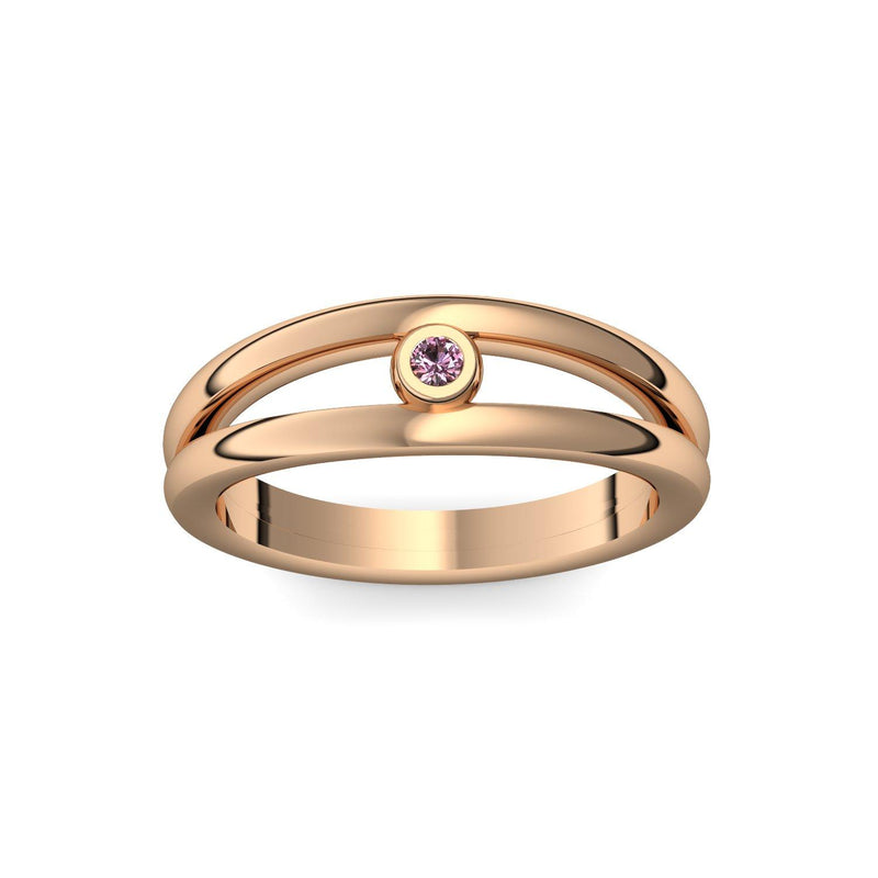 Ring Verlobung Rosegold Turmalinpink