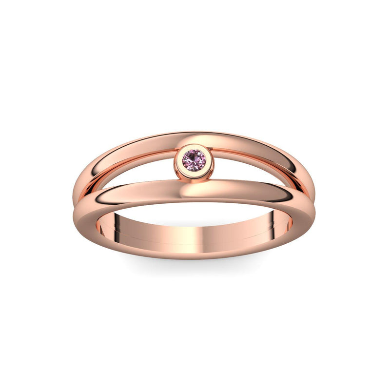 Ring Verlobung Rotgold Turmalinpink