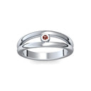 Ring Verlobung Weissgold Granat