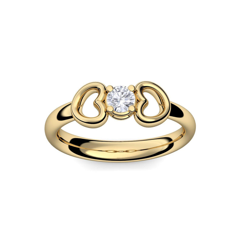 Ring Verlobungsring Gelbgold Brillant