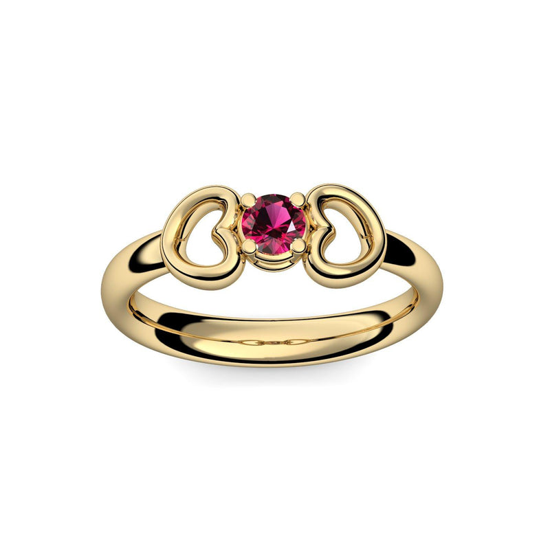 Ring Verlobungsring Gelbgold Rubin