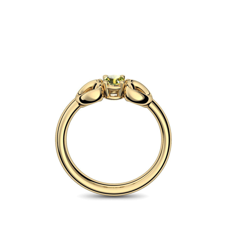 Ring Verlobungsring Gelbgoldvergoldet Peridot