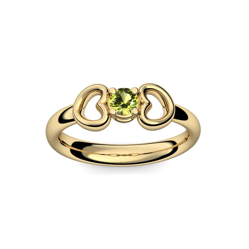 Ring Verlobungsring Gelbgoldvergoldet Peridot