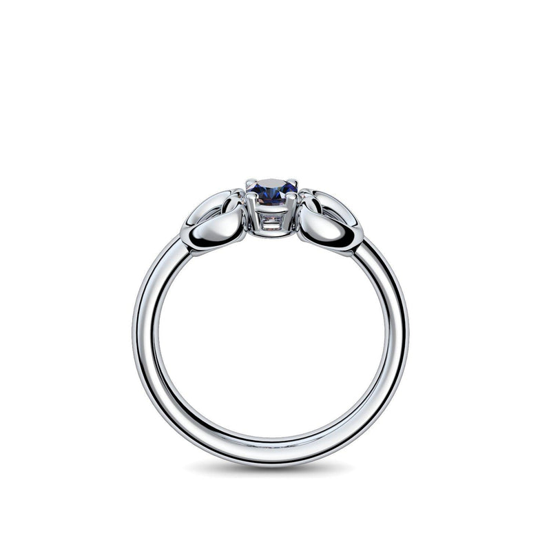 Ring Verlobungsring Platin Saphir