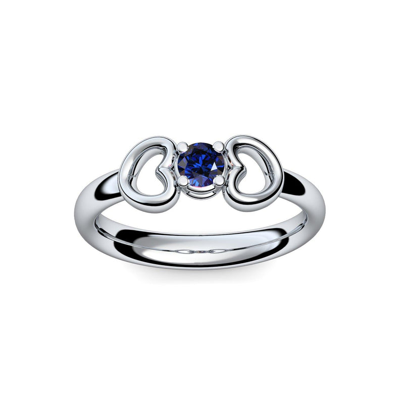 Ring Verlobungsring Platin Saphir