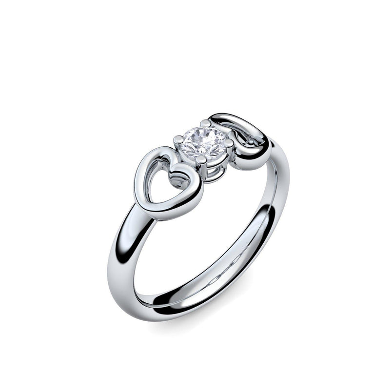 Ring Verlobungsring Platin Zirkonia