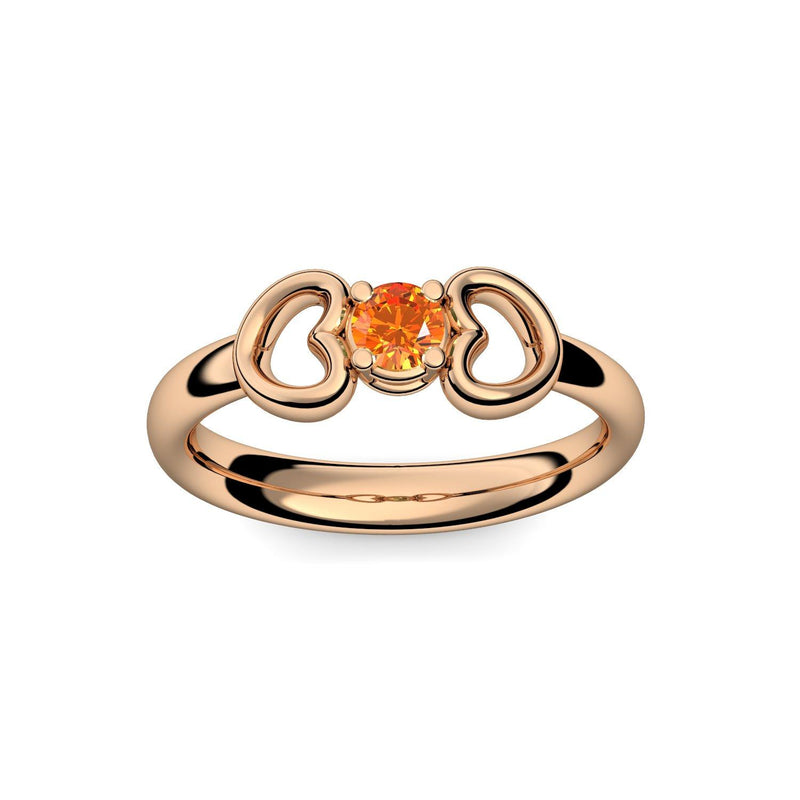 Ring Verlobungsring Rosegoldvergoldet Feueropal