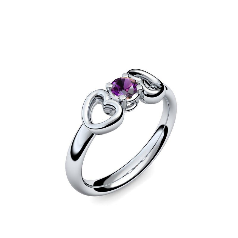 Ring Verlobungsring Silber Amethyst