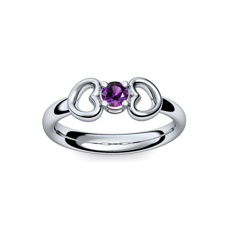 Ring Verlobungsring Silber Amethyst