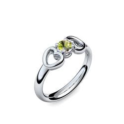 Ring Verlobungsring Silber Peridot