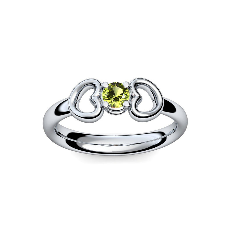 Ring Verlobungsring Silber Peridot