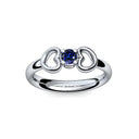 Ring Verlobungsring Silber Saphir