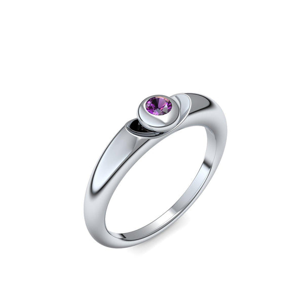 Ring Weissgold Amethyst