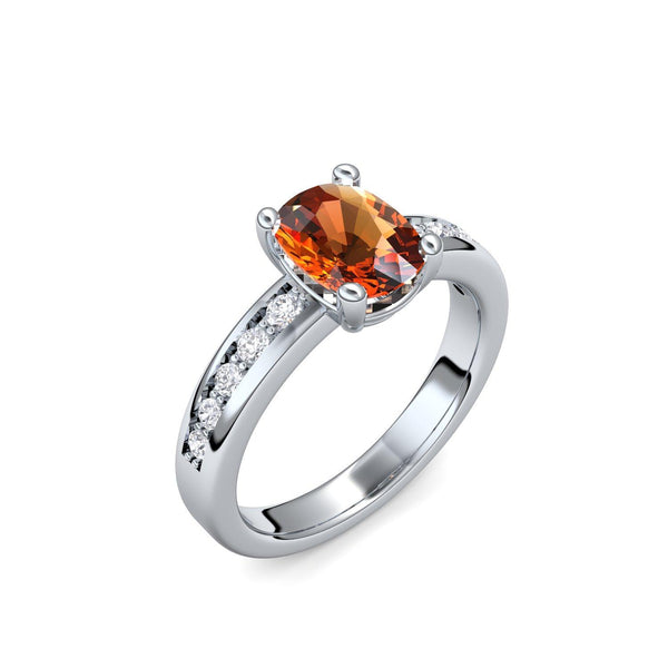 Ring Weissgold Citrin