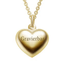 Amoonic Sensitive Heart Herzkette in Gelbgold vergoldet