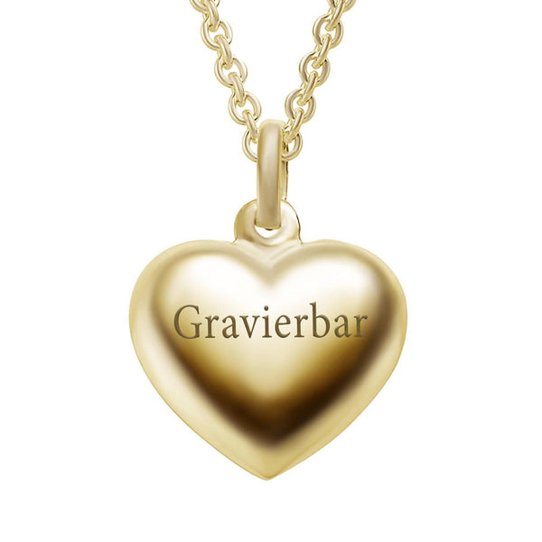 Amoonic Sensitive Heart Herzkette in Gelbgold vergoldet