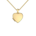 Amoonic SmoothHeart Herzmedaillon in Gelbgold vergoldet