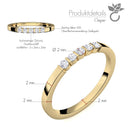 Spannring Gelbgoldvergoldet Zirkonia