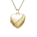 Amoonic Treasure Herzmedaillon in Gelbgold vergoldet