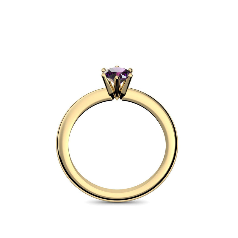 Verlobungsring Damen Gelbgold Amethyst